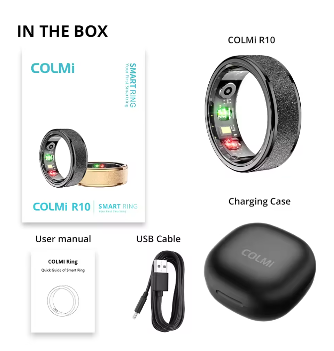 COLMI R10 Smart Ring with Charging Case